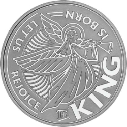 2026 Rejoice Angel 1&nbsp;oz Silver Round silver, rounds, silver coins, angel, rejoice, sleigh ride, seasons greetings, silver bullion, santa claus, merry christmas, holiday greetings, christmas silver, medallion, 1 oz silver, 999 silver, christmas, silver, fine silver coins, holiday